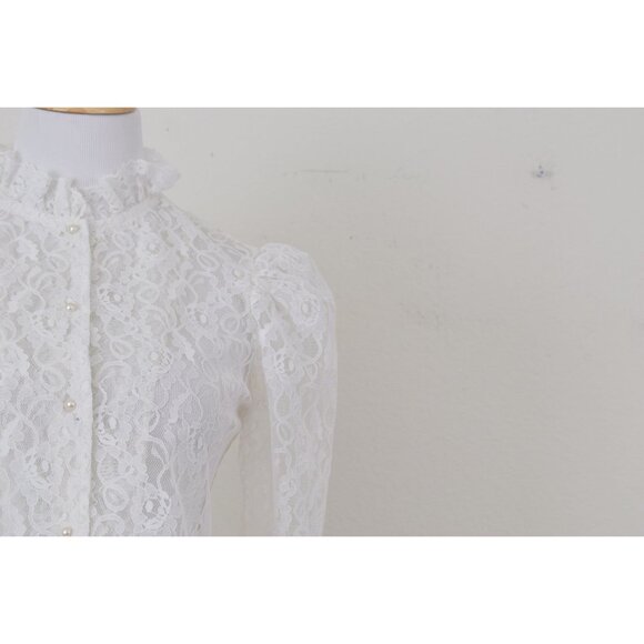 Vintage Victorian Lace Poets Blouse‎ - Picture 10 of 10